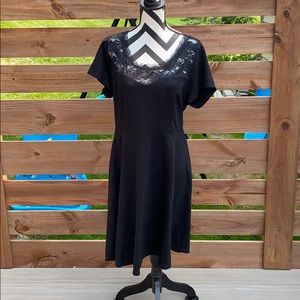 Torrid plus size black lace embellished dress nwt